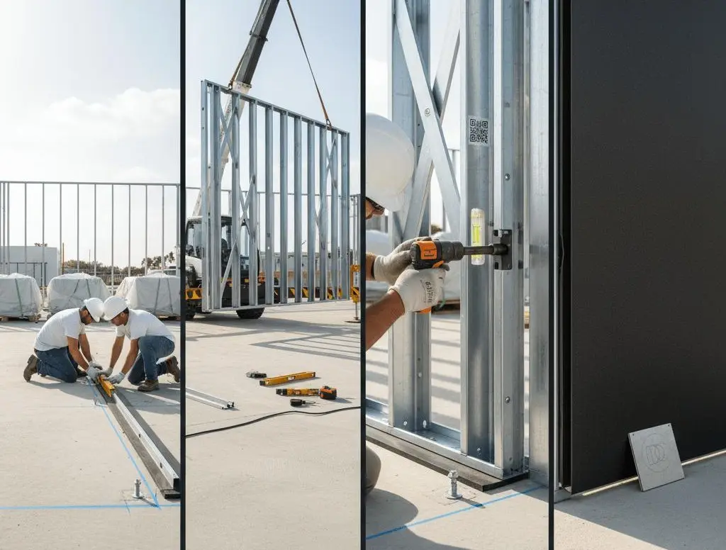 DDC modular panel system in assembly — stage 04